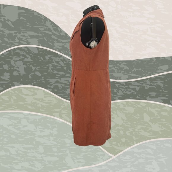 🔥 Sleek & Chic Shein Faux Suede Trench Dress (L) 🔥 - Picture 3 of 5